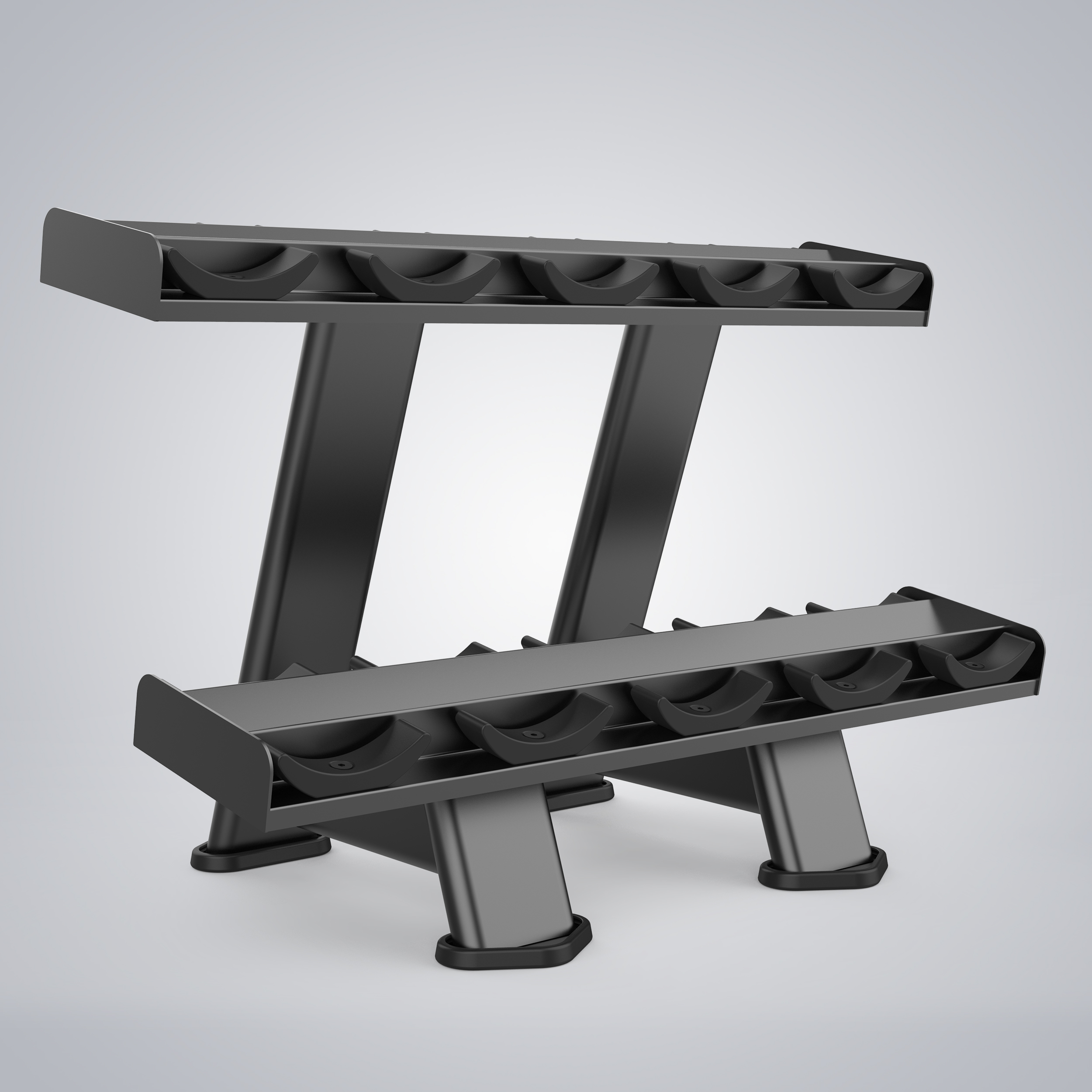 2-Tier 5 Pair Dumbbell Rack E7077S